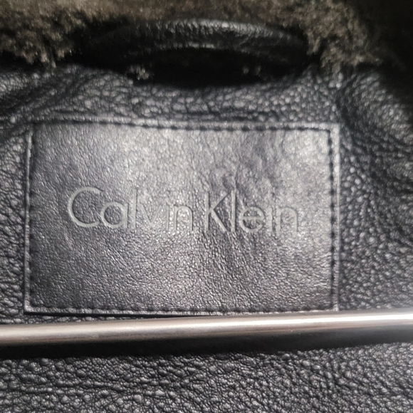 Calvin Klein Leather Coat - Picture 2 of 6